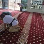 Semasa Pemasangan Karpet Masjid At Taqwa Padang Tembak