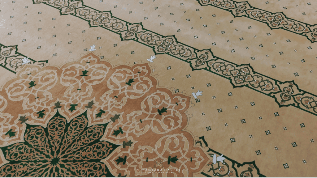 Kampung Rengai Camii'ne halı döşendikten sonra