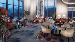 Karpet Hotel Shangri-La - Ruang Lounge dengan Karpet Bercorak