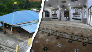 Karpet Surau Al Islah, Sungai Merab Hulu, Selangor tampil dengan karpet masjid custom made memberi identiti unik.
