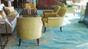 Karpet Hotel Shangri-La - Ruang Lounge dengan Karpet Biru
