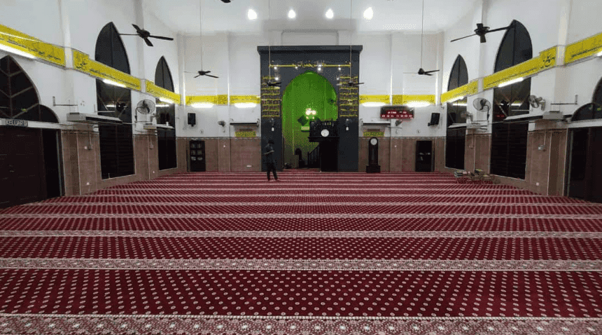 karpet baru masjid jamek bagan dalam