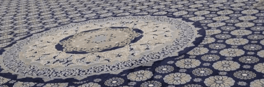 Karpet Premium Warna Biru di Masjid Daerah Barat Daya
