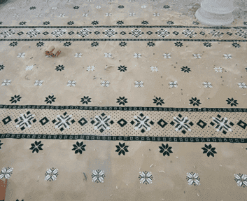 Karpet Premium Warna Berber di Masjid Nurul Jannah Meru Gambar Pandangan Atas