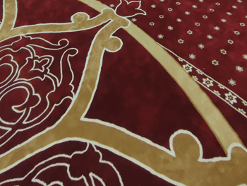 Karpet Premium Warna Merah di Surau Ar Ridhwan Sentul Gambar Kanan Medallion