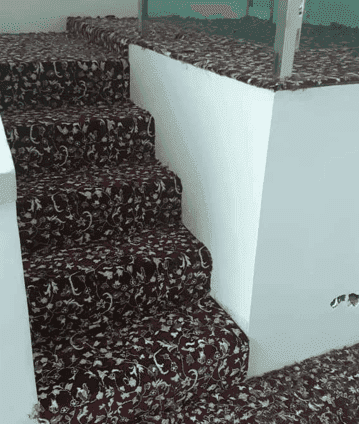 Selepas pemasangan karpet di tangga masjid sungai petani kedah