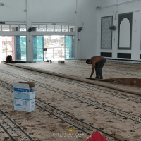 Semasa Pemasangan Karpet Masjid Al Makmur Lepar Hilir