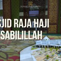 CORAK KARPET MASJID CUSTOM MASJID RAJA HAJI FISABILILLAH CYBERJAYA YANG BERTEMAKAN BUNGA DAN ALAM SEKITAR